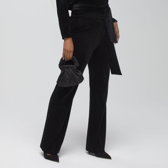 Good American Black Velour Dress Up And Down Pant - Picture 5 of 9